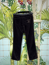 Chanel vintage navy velvet pants 2002's Winter collection