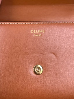 Céline Triumph leather wallet brown