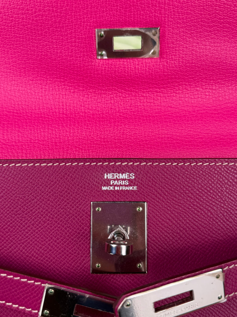 Hermès Kelly 32 Epsom Leather Retourne Tosca Candy with Palladium Hardware