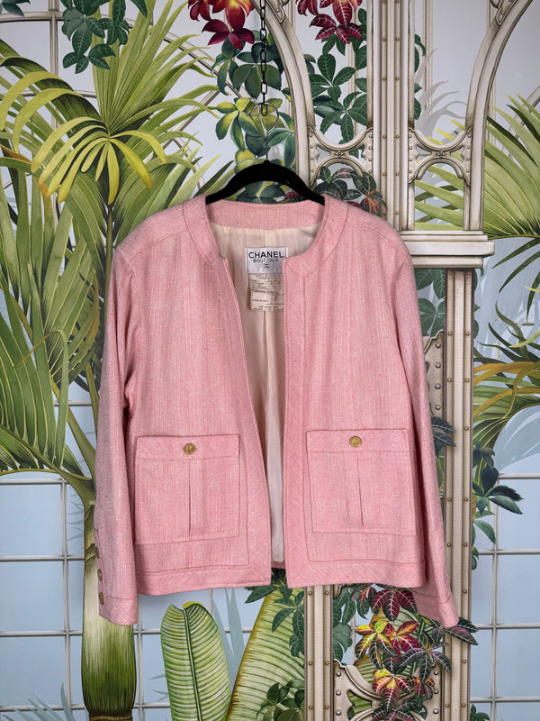 Chanel pink tweed set