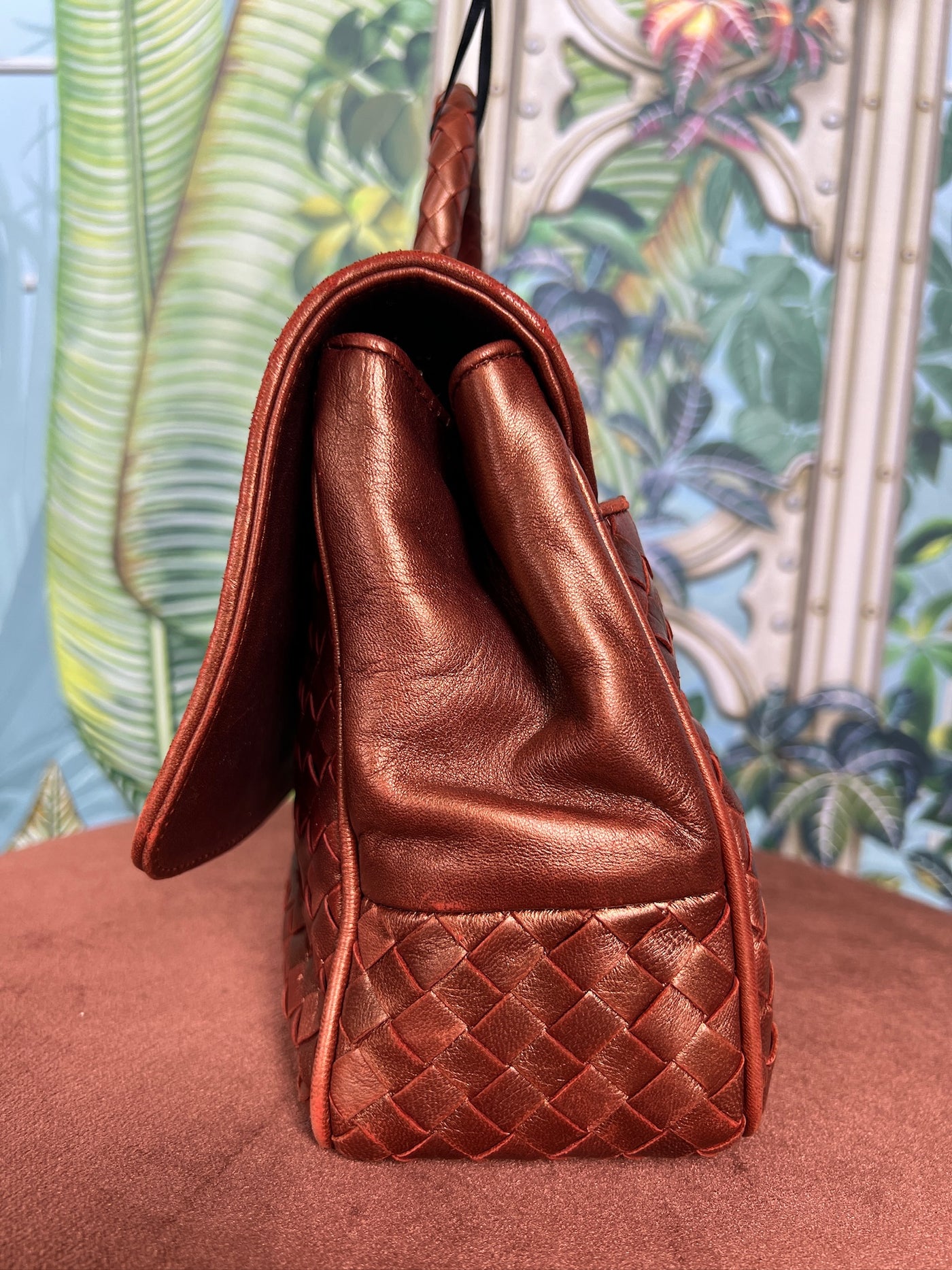 Bottega Veneta top handle bag orange bronze – A Piece Lux