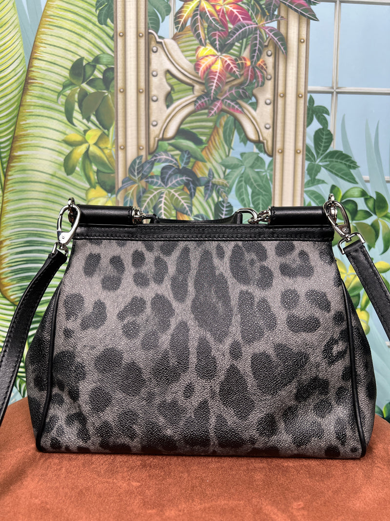 Dolce & Gabbana Sicily bag medium dauphine leopard print