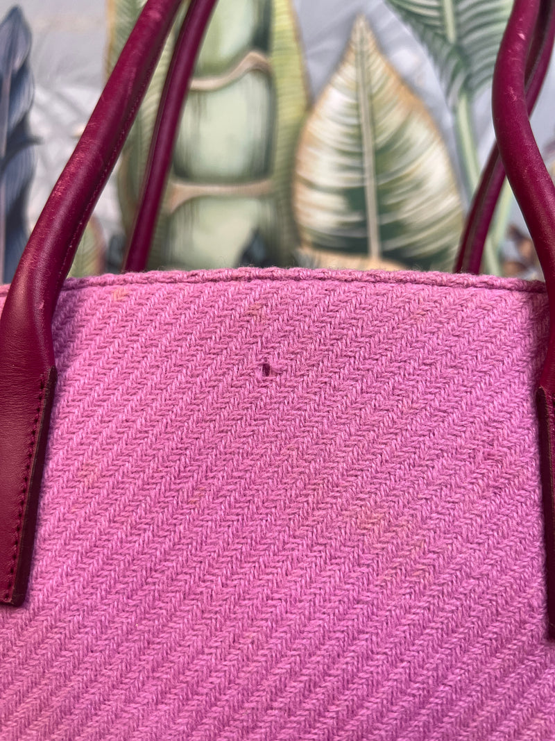 Prada pink knit tote