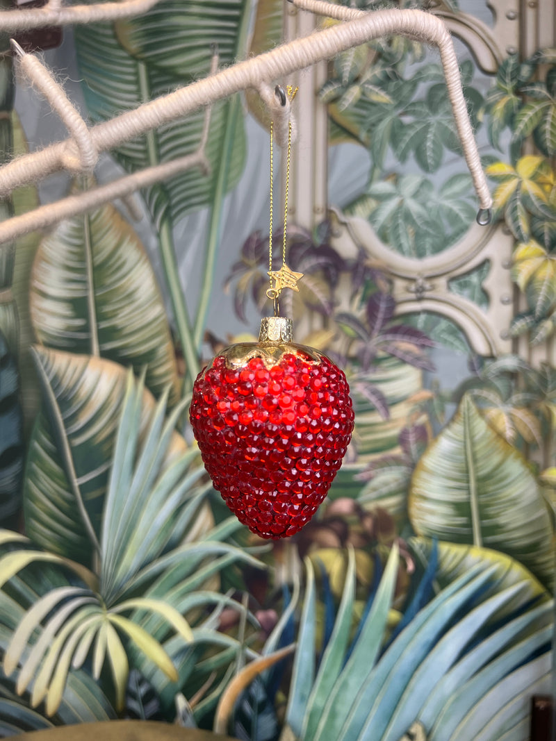 Vondels Ornament glass strawberry