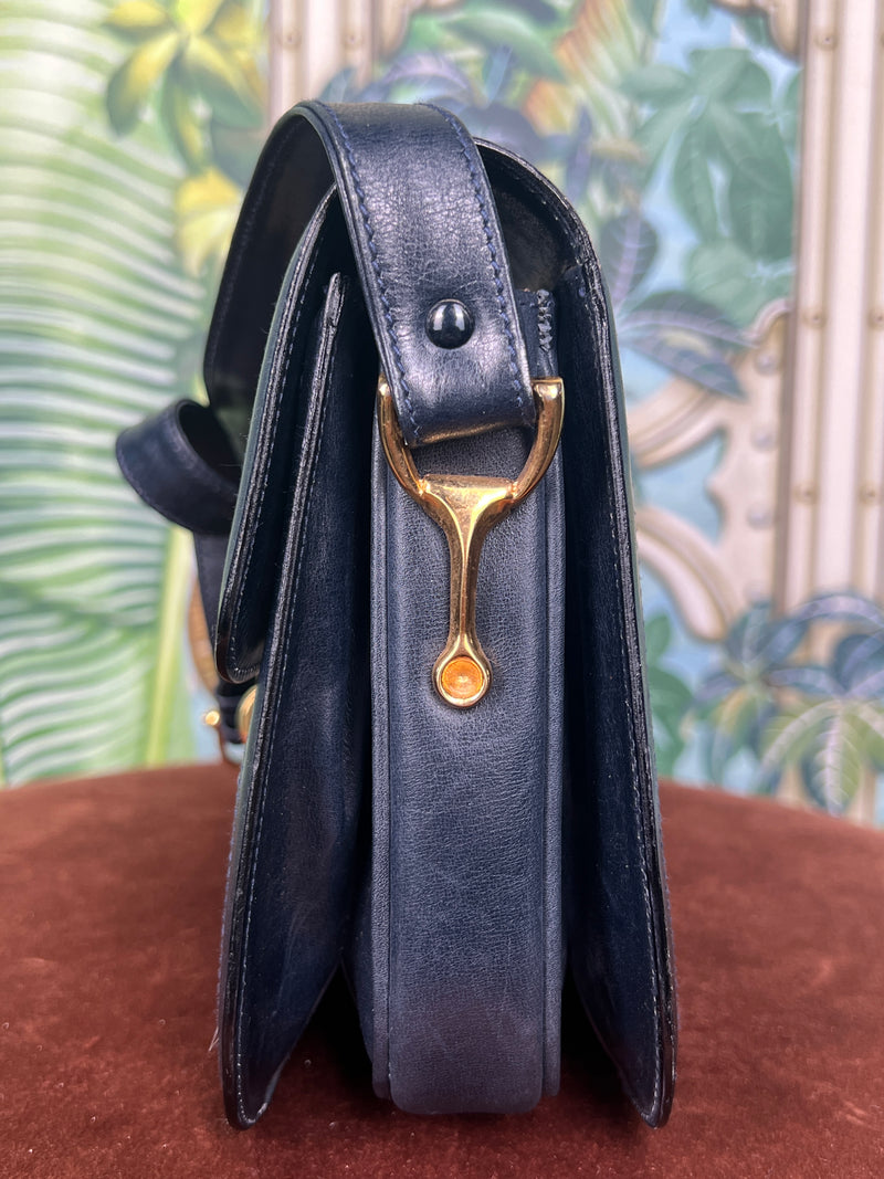 Céline crécy vintage canvas bag navy