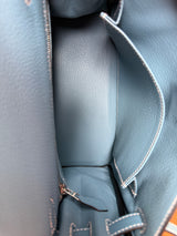 Hermès Kelly 25 retourne blue jean, togo, palladium hardware