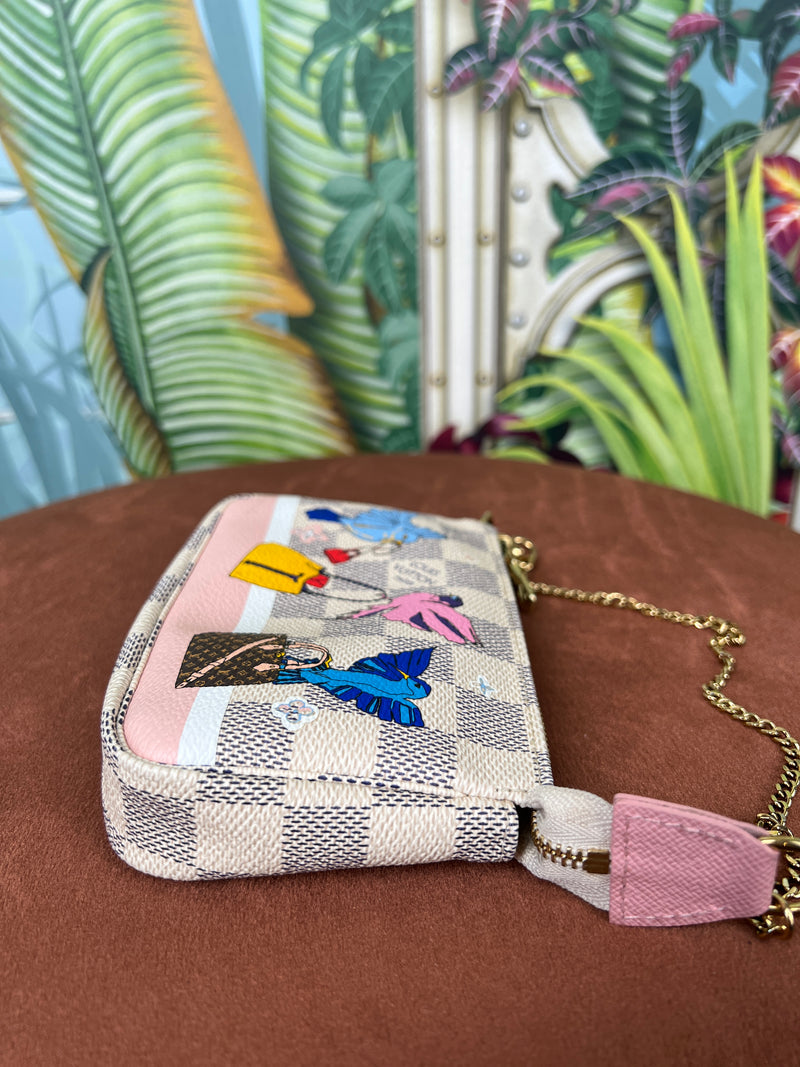 Louis Vuitton Damier Azur Mini Pochette Accessoires, Birds