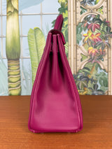 Hermès Kelly 32 Epsom Leather Retourne Tosca Candy with Palladium Hardware