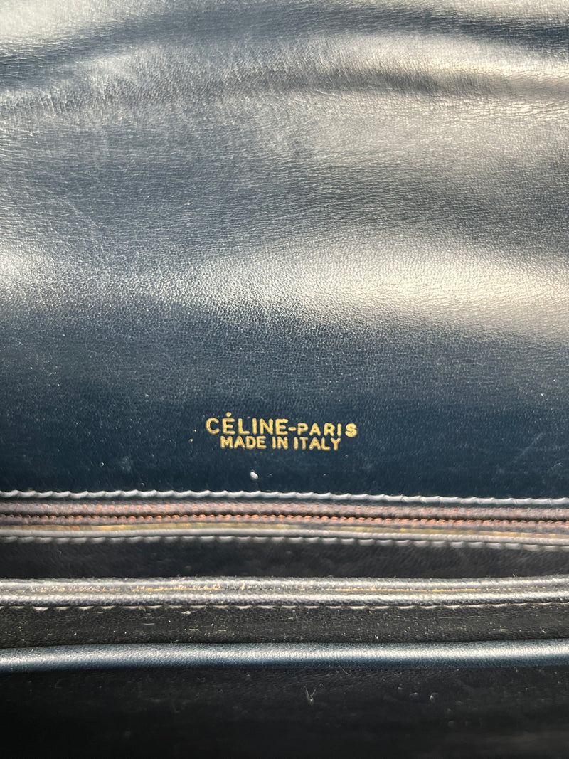 Céline crécy vintage canvas bag navy