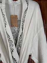 Amca linen mix kaftan Hestia black