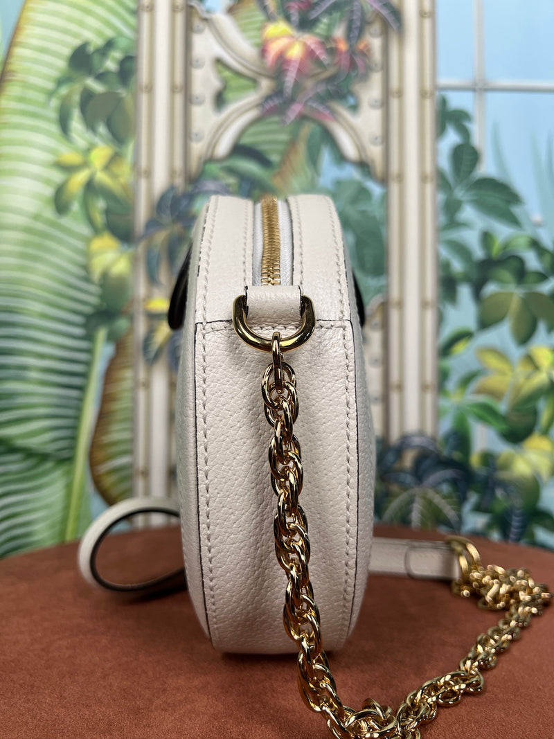 Gucci ophida round crossbody bag white