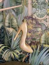 Ornament glass gold high heel champange