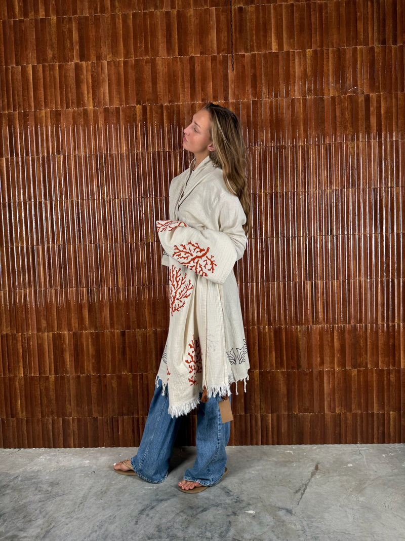 Amca towel corallium red