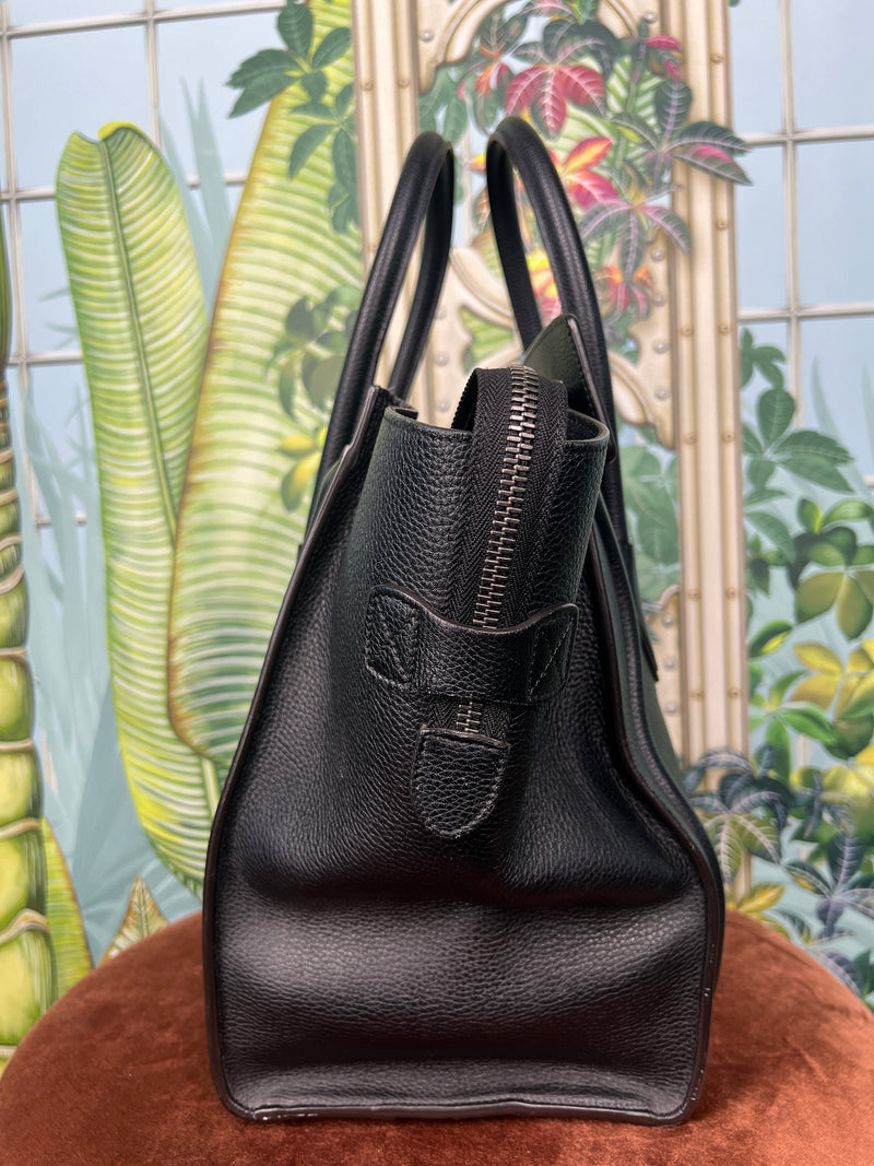 Céline luggage black leather bag