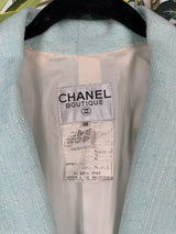 Chanel Vintage Tweed Set Light Blue