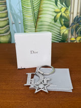 Christian Dior key ring silver