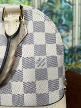 Louis Vuitton Alma BB damier azur braided