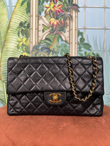 Chanel double flap medium black