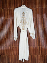 Amca linen mix kaftan Hestia brown