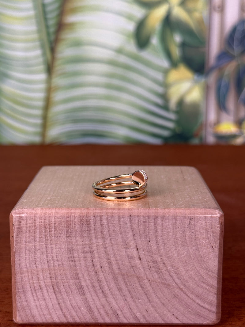 Cartier Juste un Clou ring, Double, diamonds yellow gold