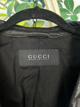 Gucci leather jacket black