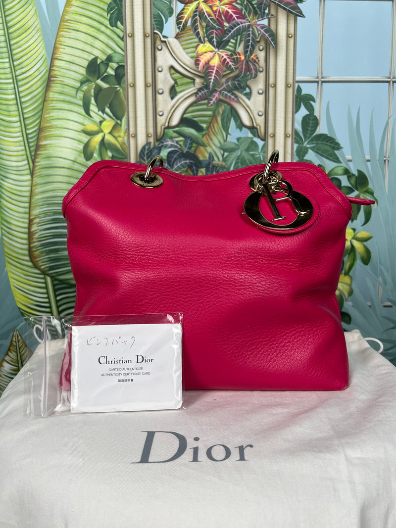 Christian Dior Granville pink leather bag