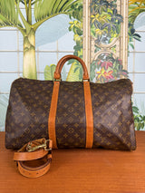 Louis Vuitton Keepall 50, monogram canvas