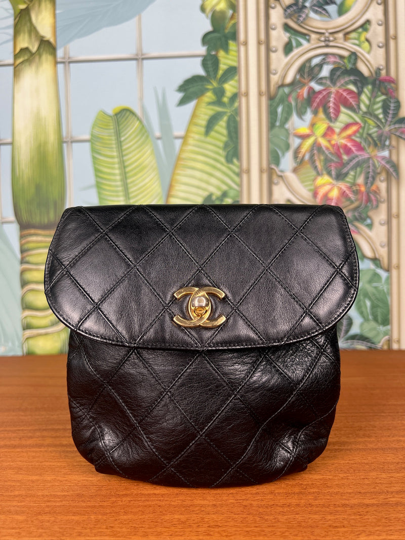 Chanel Lambskin Chanel Vintage Waist Bag Chanel Vintage Quilted CC