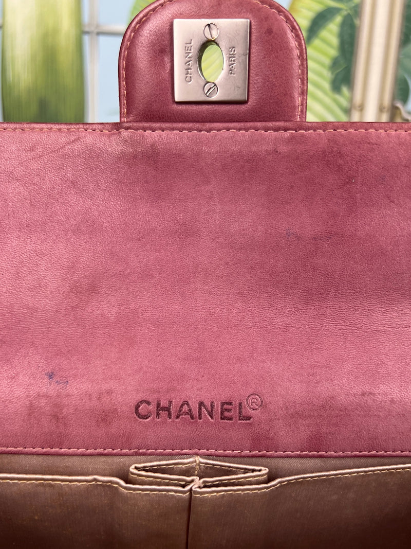 Chanel flap bag traveling pink