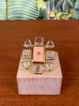 Chanel Gripoix brooch pink, clear
