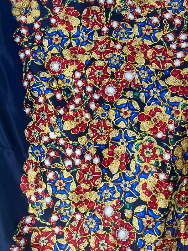 Chanel scarf blue/multicolor
