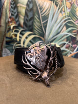 Gucci Leather Hysteria Deer Buckle belt