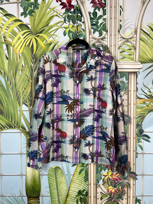 Gucci aloha long sleeved shirt palms