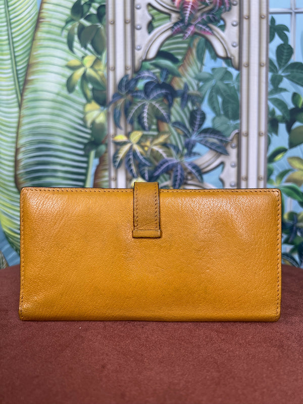 Hermés béarn wallet yellow