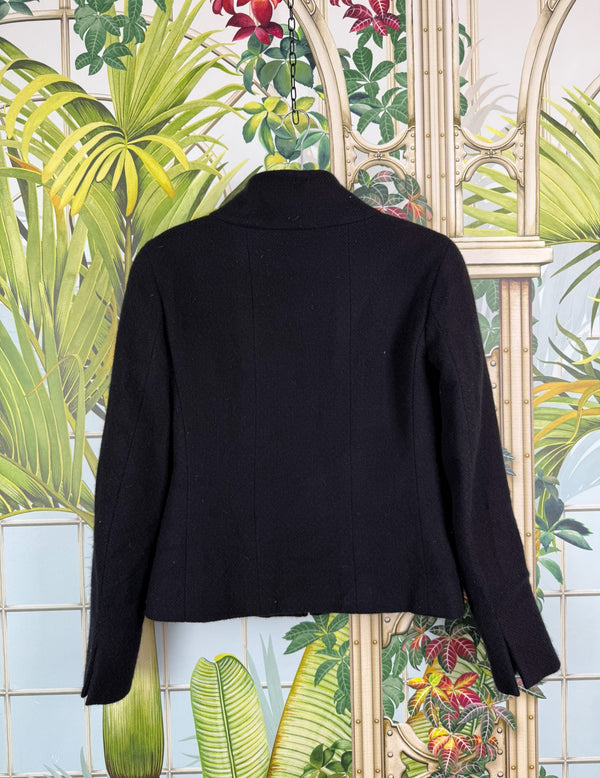 Chanel tweed sporty jacket black 2000s fall collection