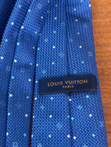 Louis Vuitton tie blue with dots and logo