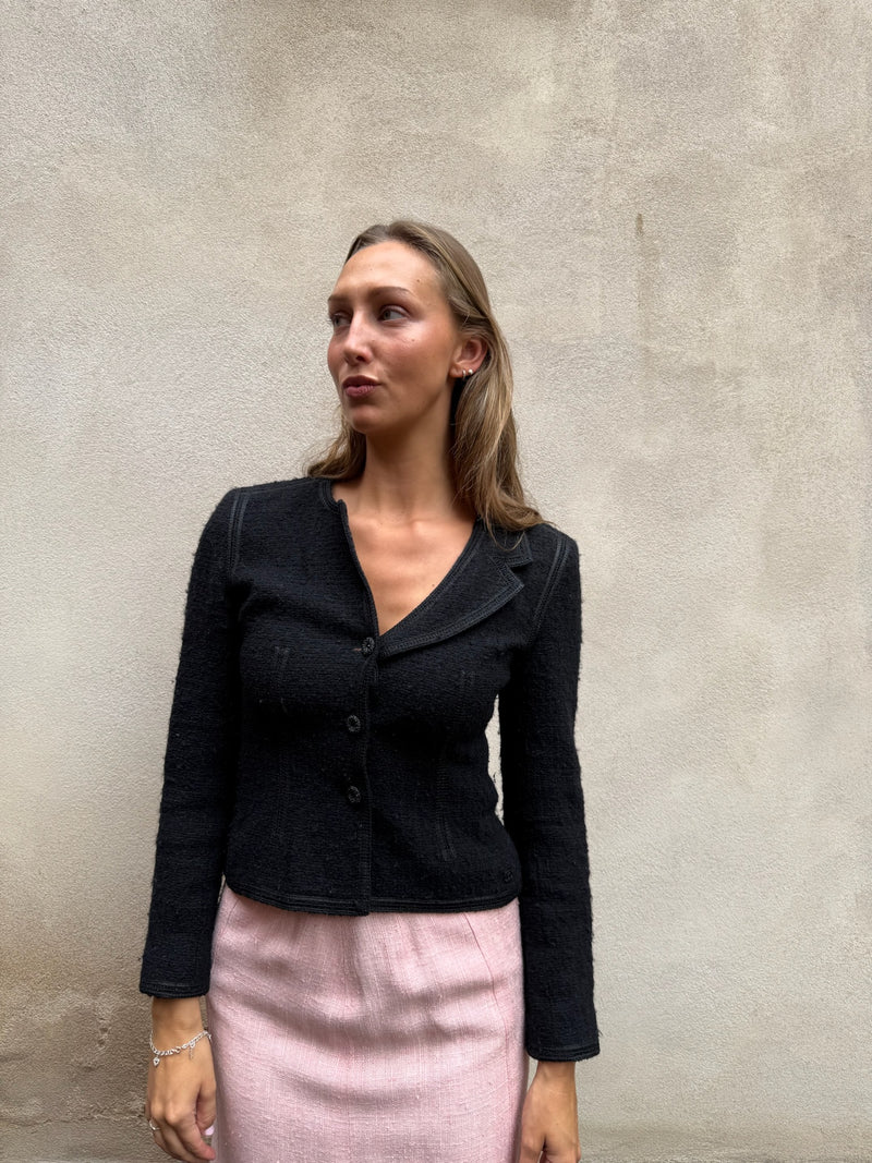 Chanel black tweed blazer 2002’s Cruise Collection