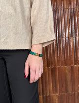 Hermès Clic H Bracelet emerald green /gold