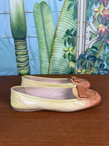 Prada flats yellow/orange patent leather