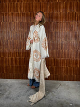 Amca cotton kaftan red sun