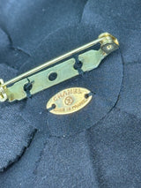 Chanel brooch black camellia flower
