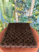 Louis Vuitton scarf logo brown