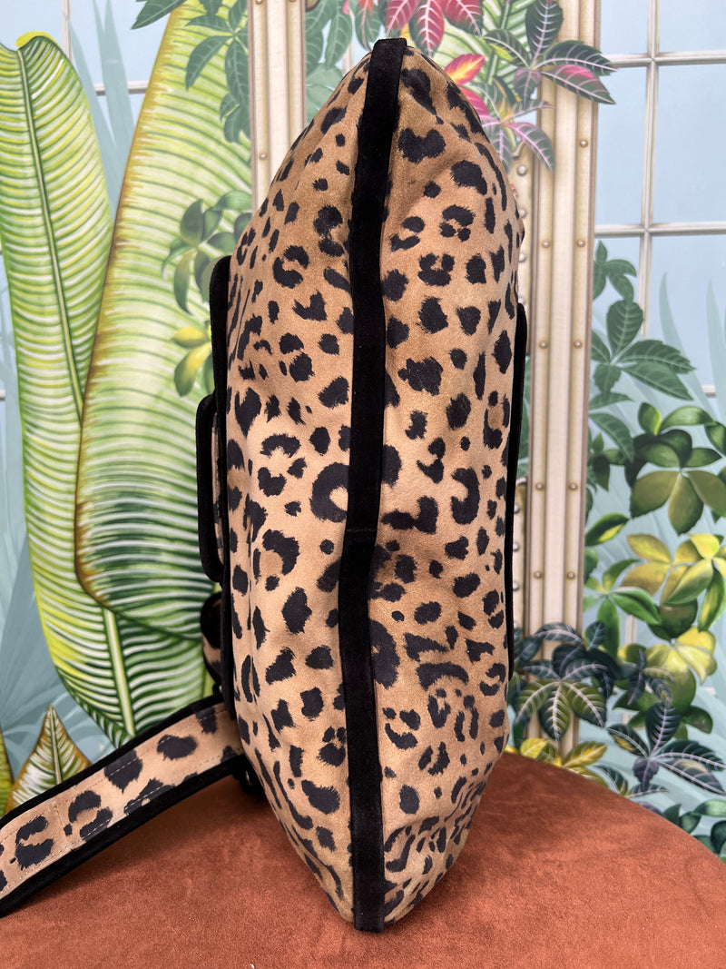 Pierre Hardy leopard suede bag