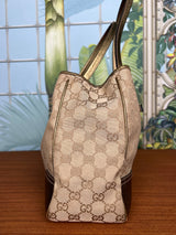 Gucci princy canvas tote gold