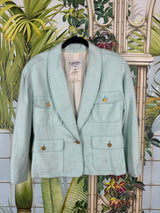 Chanel Vintage Tweed Set Light Blue