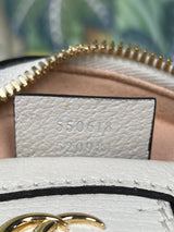 Gucci ophida round crossbody bag white