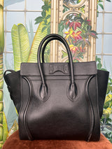 Céline luggage black leather bag