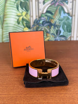 Hermès Clic Clac H Bracelet rose nacarat/gold