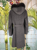 MaxMara coat grey with fur