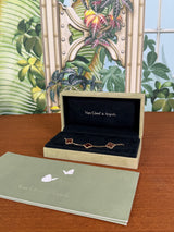 Van cleef & Arpels Alhambra carnelian bracelet, 5 motifs